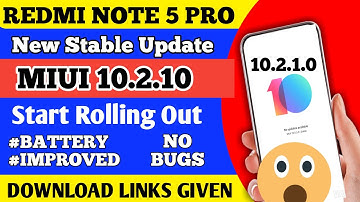 REDMI NOTE 5 PRO MIUI 10.2.1.0 STABLE UPDATE START ROLLING OUT | MIUI 10.2.1.0 REDMI NOTE 5 PRO