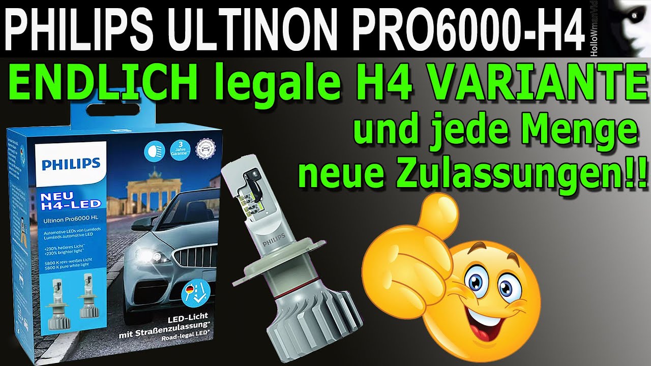 💡 ENDLICH Philips bringt erste legale H4 LED Lampe Ultinon PRO