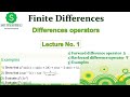 Finite Difference Operators || Forward difference and Backward difference Operator || Examples