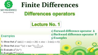 Celebrity Finite Difference Operators || Forward difference and Backward difference Operator || Examples Net Worth