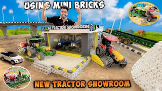 I Build a New Tractor showroom using bricks 🧱 with Rc Tractor 🔥Mini City Construction 🔥🔥