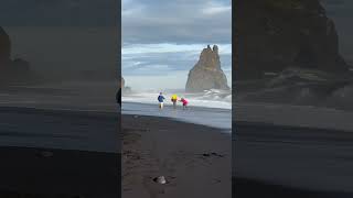Fast Approaching Wave Takes Down a Person on a Beach