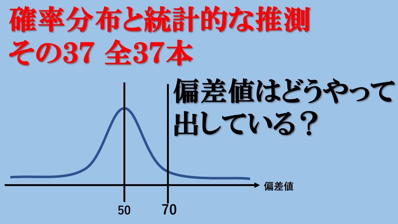 確率統計37（偏差値の出し方） - YouTube