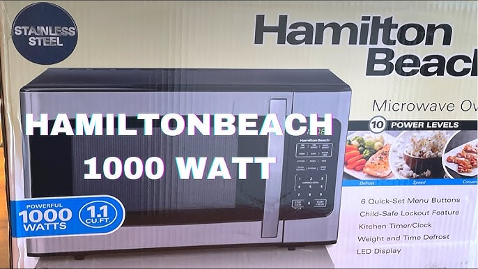 Hamilton Beach 0.9 Cu. ft. 900W Red Microwave oven – The Market Depot