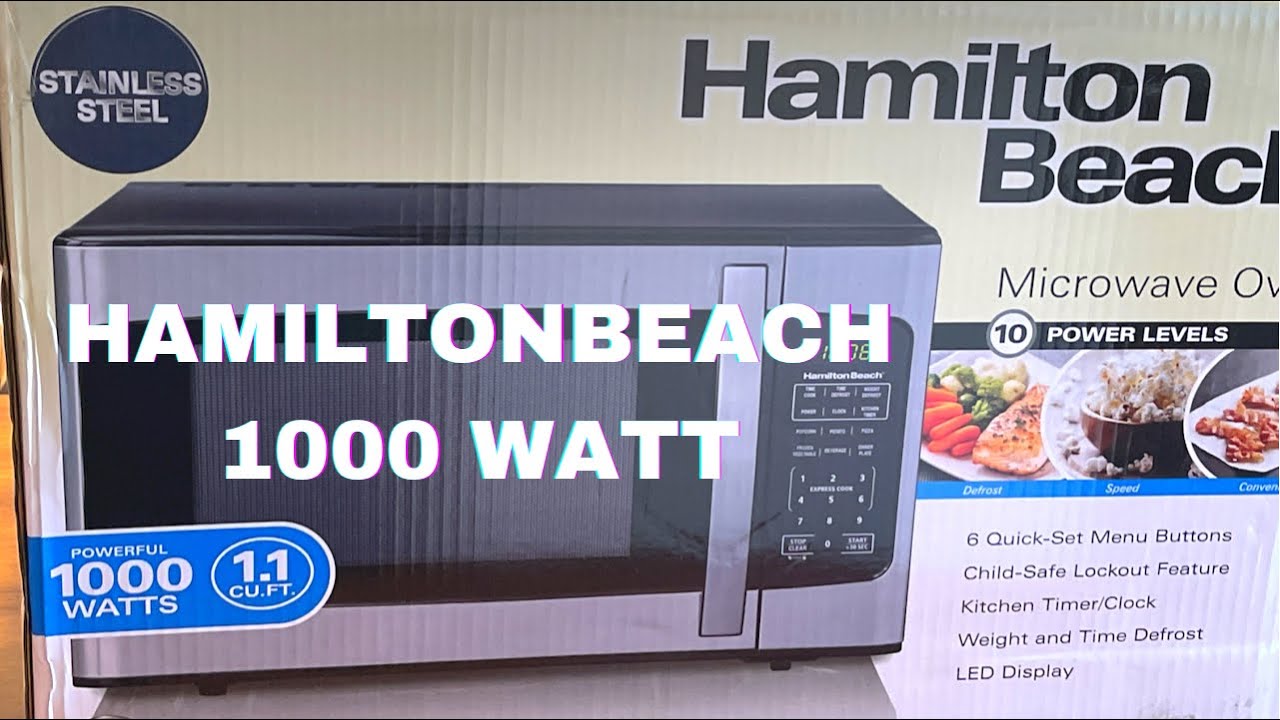 Hamilton Beach 1.1 cu ft Countertop Microwave Oven in Stainless Steel 