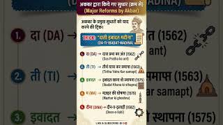 अकबर के सभी सुधार 30 सेकंड में याद! 🤯 | Best Trick Ever 📚#Akbar #MughalEmpire #HistoryTrick #GKTrick