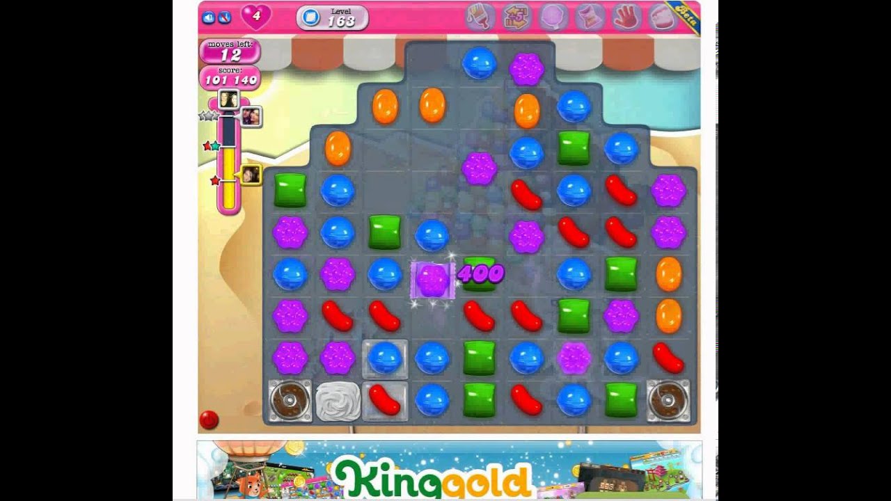 Candy Crush Saga Level 163 - YouTube