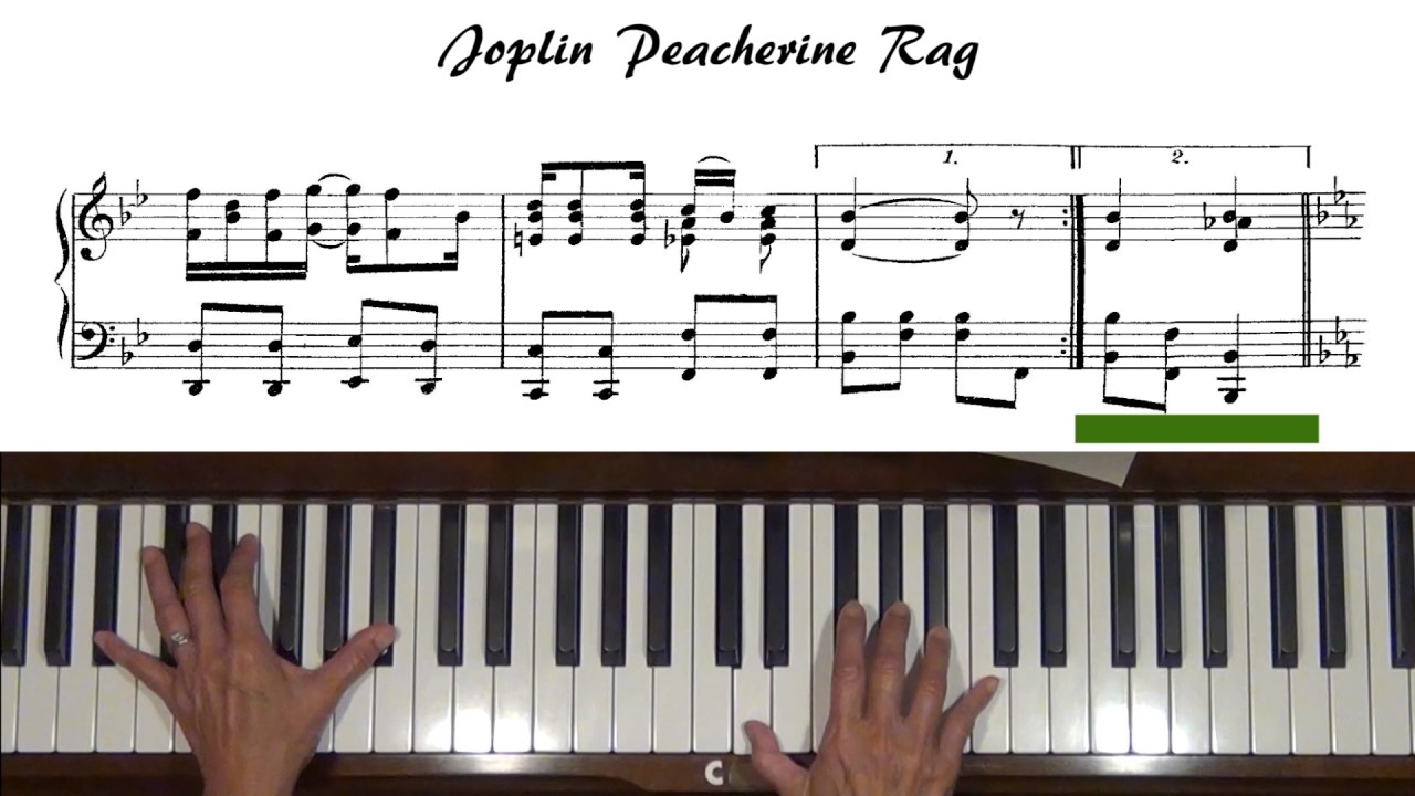 Scott Joplin Peacherine Rag Piano Tutorial