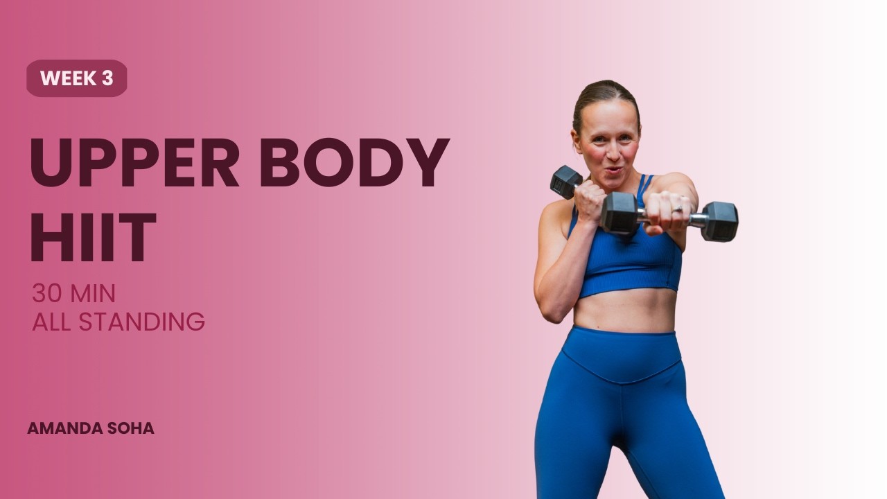 30-Minute All Standing Upper Body HIIT Workout (Arms & Core with Light ...