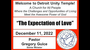 Detroit Unity Temple Sunday Service 12 11 2022