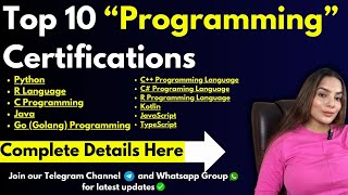 Top Programming Languages 2024 | C, C++ , Python , R , Java ,Kotlin Certification