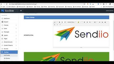 Sociible: Creating Custom Overlays Using WYSIWYG Editor