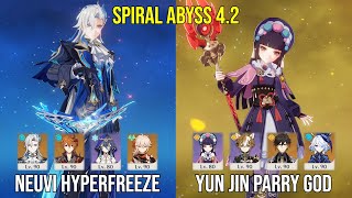 C0 Neuvillette Hyperfreeze & C6 Yun Jin Parry God - Spiral Abyss 4.2 - Genshin Impact