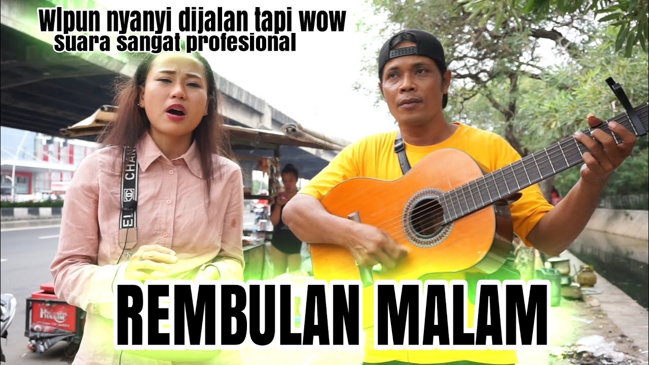 Pengamen jalanan bersuara merdu..!!!Wulan feat surat Rembulan Malam