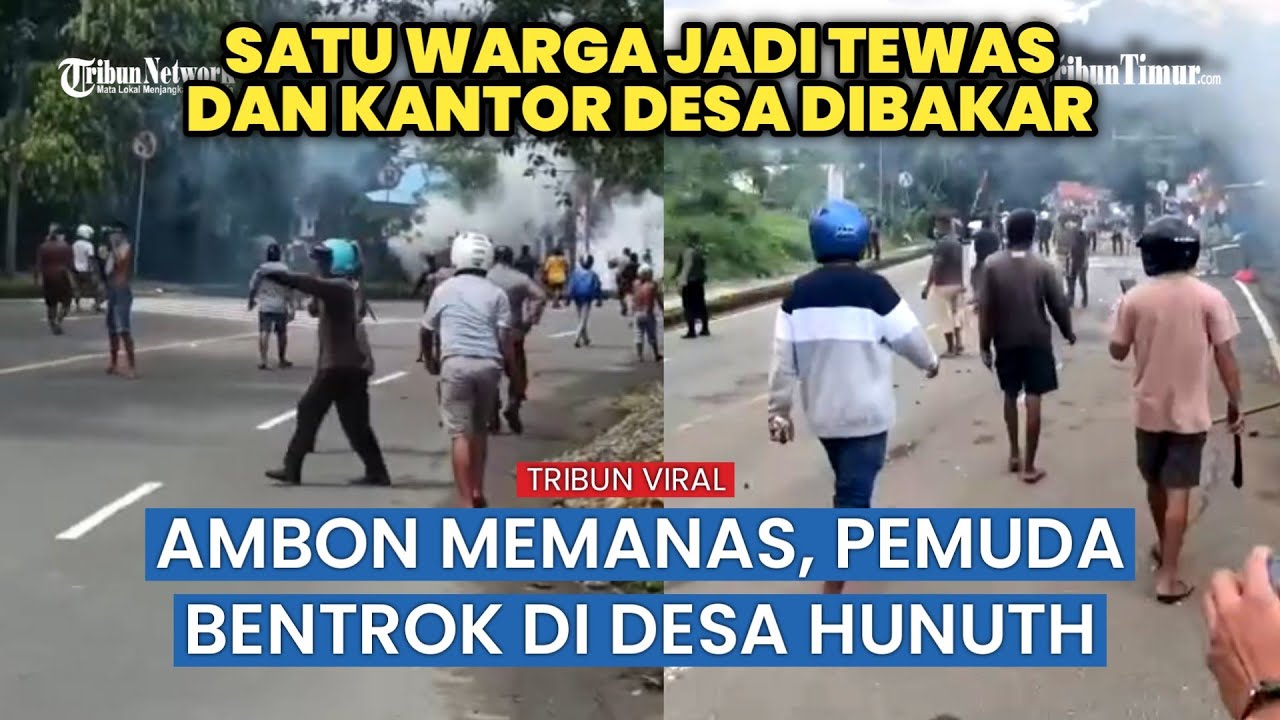 Suasana Mencekam di Ambon! Tawuran Pelajar Picu Warga Ngamuk dan Pembakaran Kantor Kades