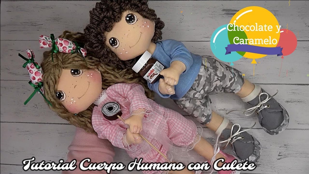 Tutorial Cuerpo con Culete de los Muñecos de tela Chocolate y Caramelo #eltallerdeamparo #muñequeria