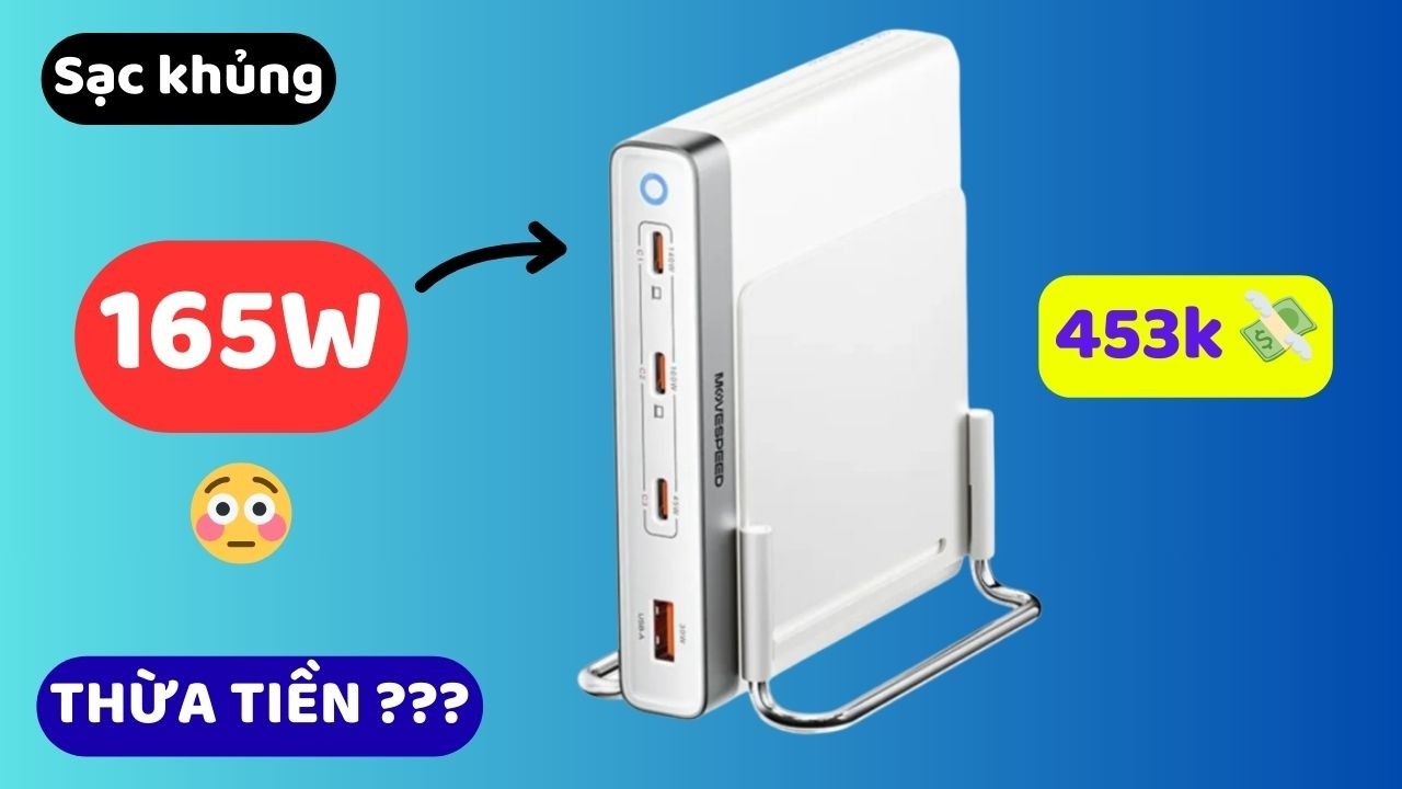THỪA TIỀN ❓ Trạm Sạc MOVESPEED 165W 😳 SẠC CẢ THẾ GIỚI