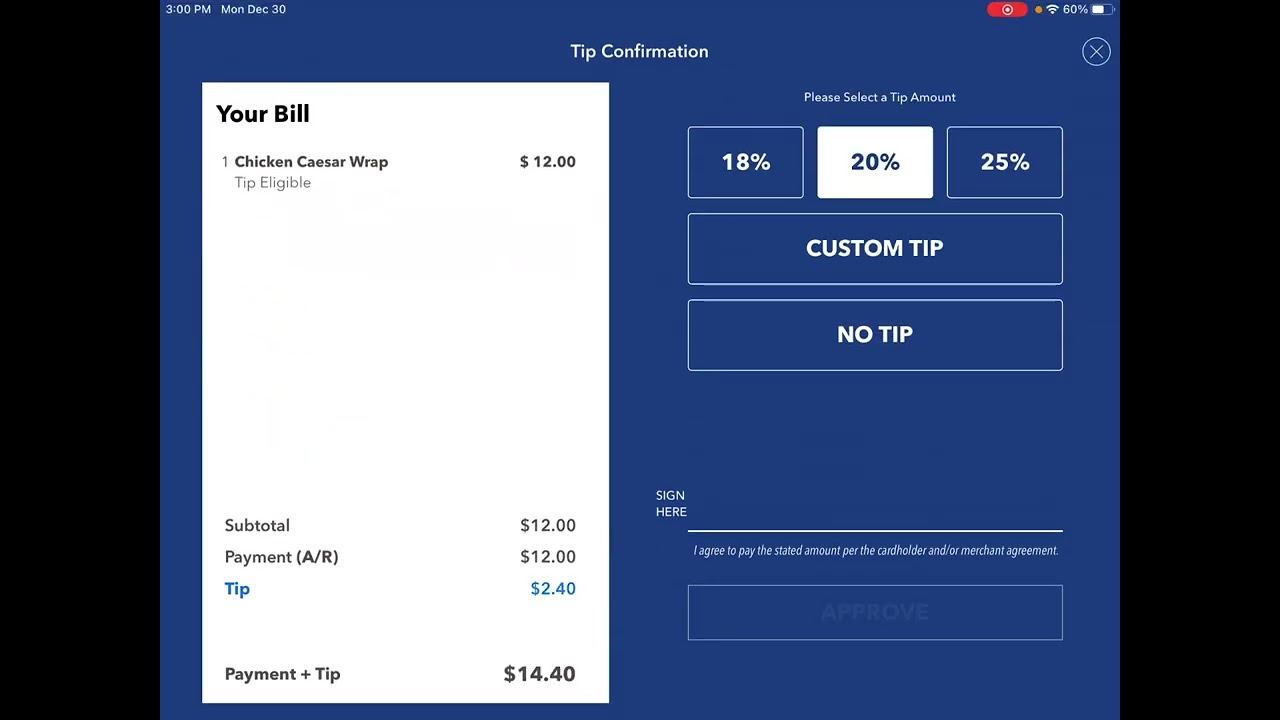 Teesnap - Open Bills Overview