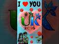 U❣️K Name Status😍💗|| Name art video 😘💘|| whatsapp rington #youtubeshorts #letteringvideo #shortvideo