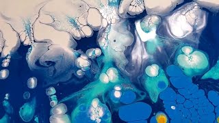 (294)  Acrylic Pouring Swipe and Blow Demo  | Contemporary Art| Fluid Art