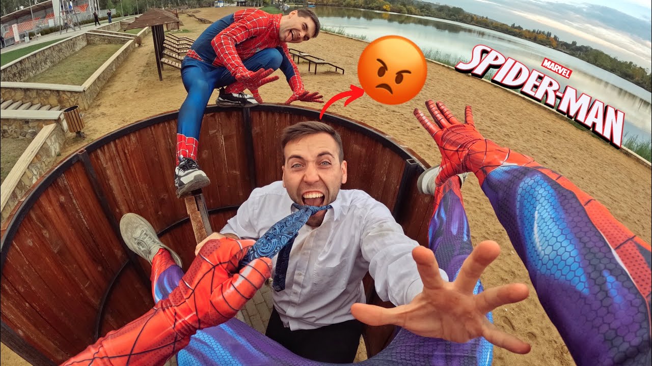 TOP TWO SPIDER-MAN TWINS BROS ESCAPING CRAZY DAD (Funny ParkourPOV SpiderMan)