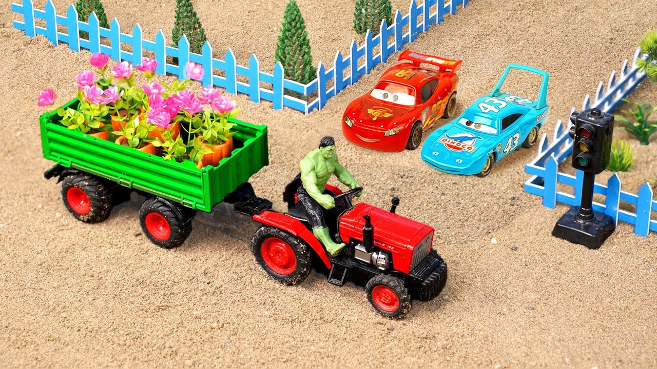 DIY Road Repair Project Using Homemade Road Roller & Tractor | Construction Vehicle, Road Roller