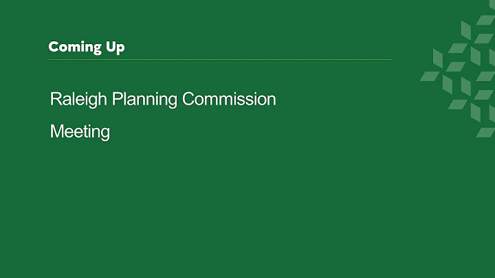 Raleigh Planning Commission Meeting - May 10, 2022