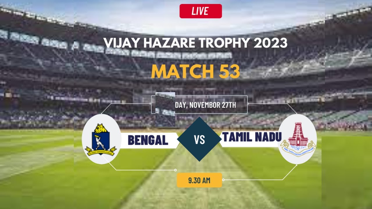 Tamil Nadu outplay Bengal to clinch their 3rd Vijay Hazare Trophy - The  Statesman