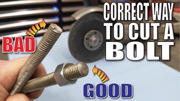 How to Cut a bolt without damaging the threads