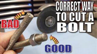 How to Cut a bolt without damaging the threads