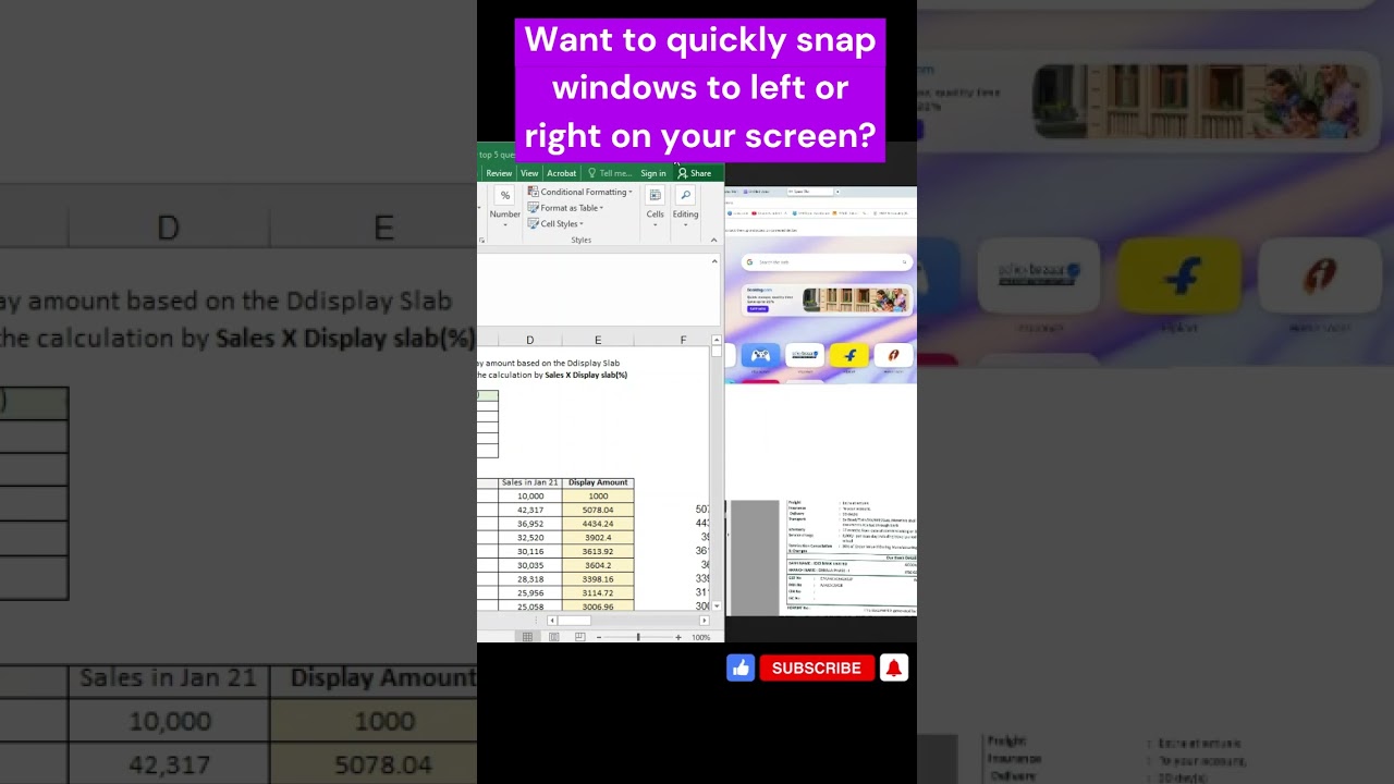 Want to quickly snap windows to left or right on your screen?  