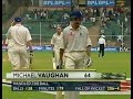 Michael vaughan out handling the ball rare incident   india v england 2001