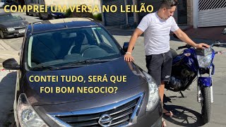 COMPREI UM VERSA NO LEILÃO, CONTEI TUDO, SERÁ QUE FOI UM BOM NEGÓCIO LEILÃO DE CARROS