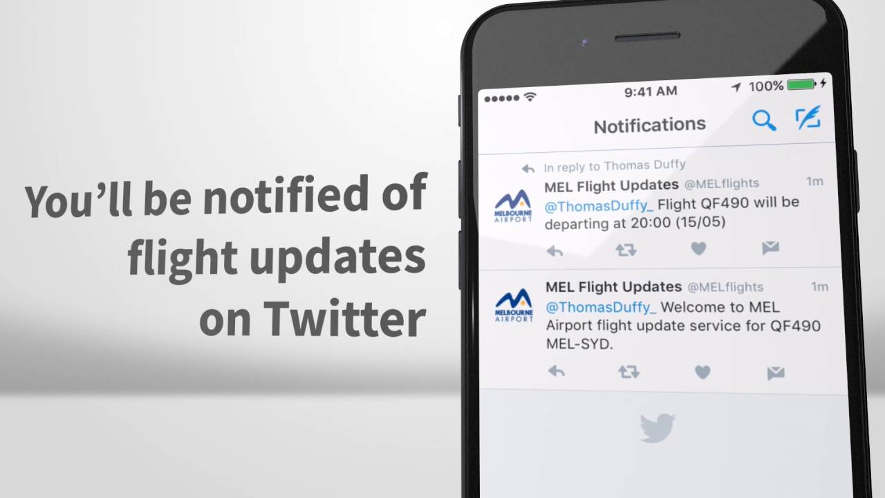 Get flight updates with @MELflights - YouTube