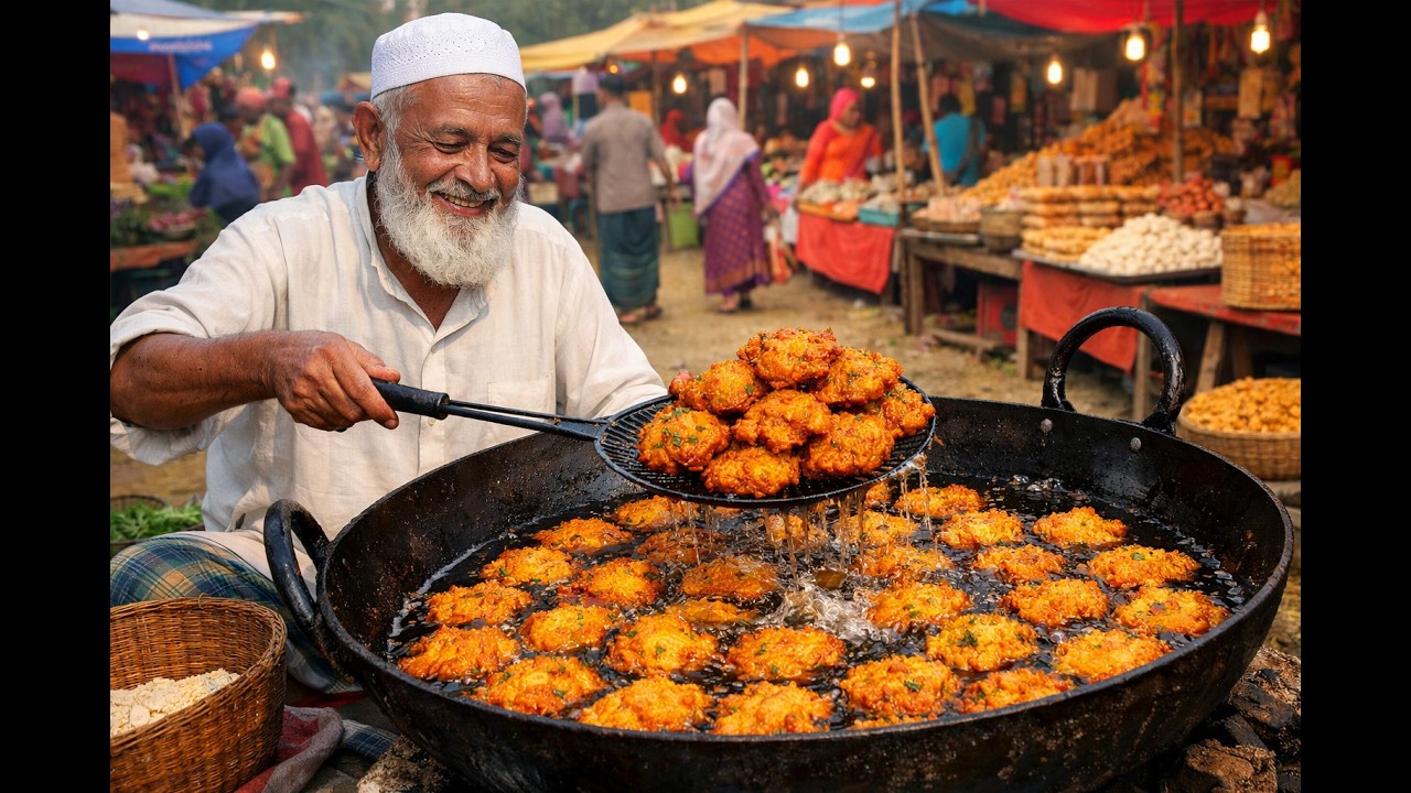 Amazing Street Food in a Village Fair | Crispy Lentil Fritters