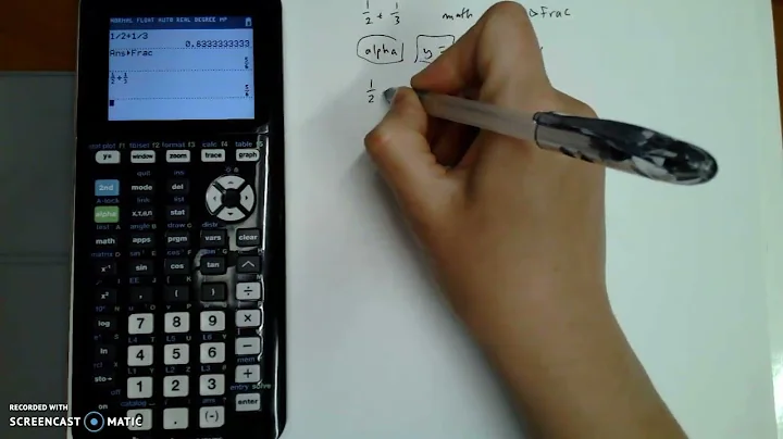 TI-84 graphing calculator: how to enter and turn answers into fractions