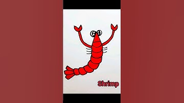 how to draw shrimp easy #shorts #drawing