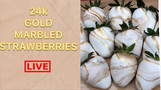 How To Create 24k Gold Marble Strawberries