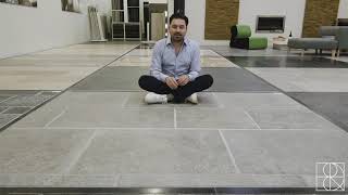 Bourgondische Dallen Dalles | Gris Perimé | Grijs Grijze vloertegels binenvloer indoor