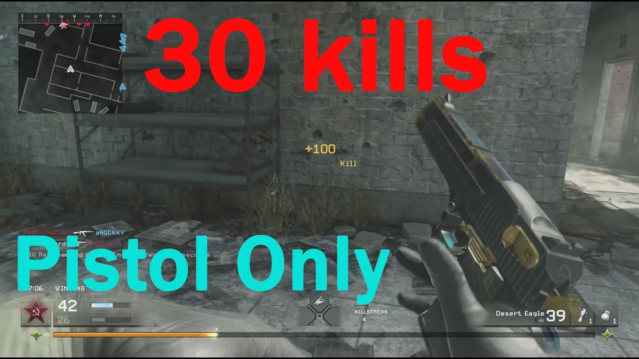 MWR CHALLENGE: Pistol ONLY 30 kills Team Deathmatch