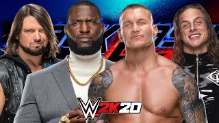 R.K.BRO vs AJ STYLES & OMOS AT WWE BACKLASH WWE 2K20