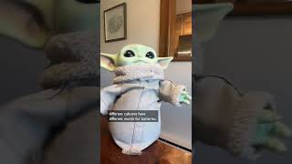 Trooper Mom and Mando Dad give Grogu permission to practice with his lightsaber