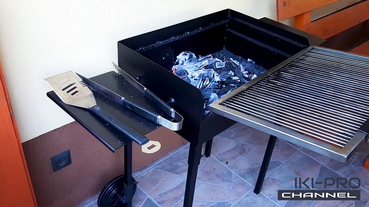 Žari na oglje Iki Pro peka rib YouTube