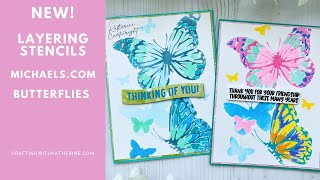 These are STUNNING! Recollections Butterflies Layering Stencils