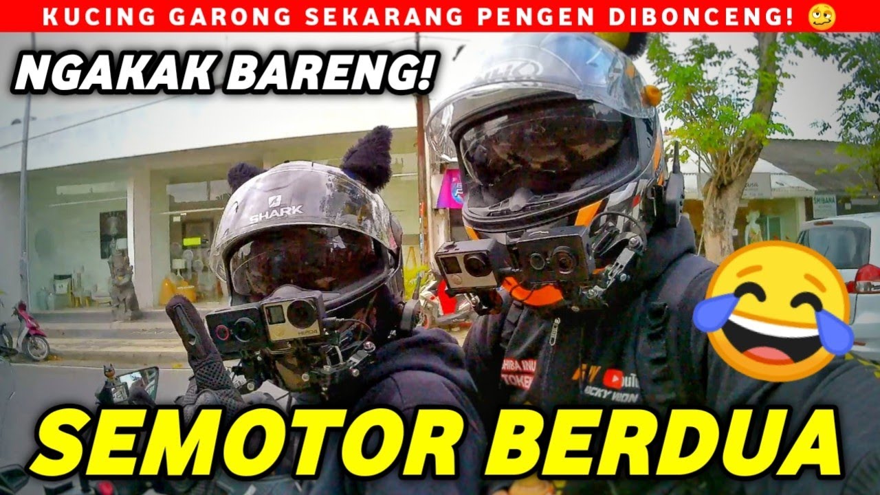 KUCING GARONG GEMOY PENGENNYA DIBONCENG TERUS !! TAKUT KENA TILANG...