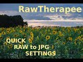 RawTherapee: important settings for turning RAW files into amazing JPEG images quickly