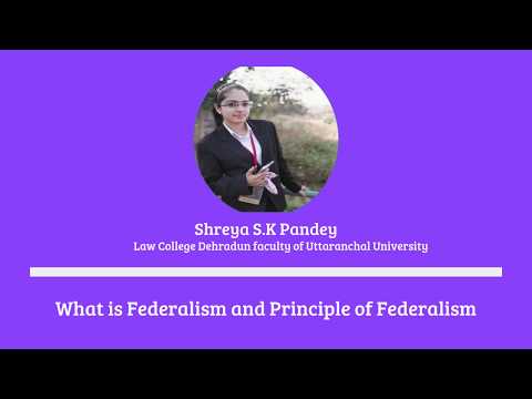 Video: Hva er prinsippet om føderalisme-quizlet?