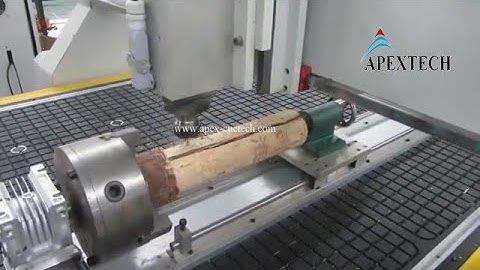 USA 1325 apextech cnc with rotary device test video