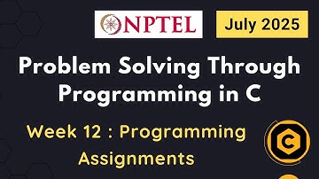 NPTEL Problem Solving Through Programming In C Week 12 Programming Assignments Answers | 2025 July