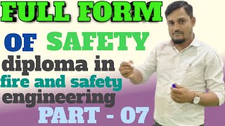 || Full form of safety || 6360699939 || national institute Bhalki || part- 07 By Shankar chavan 